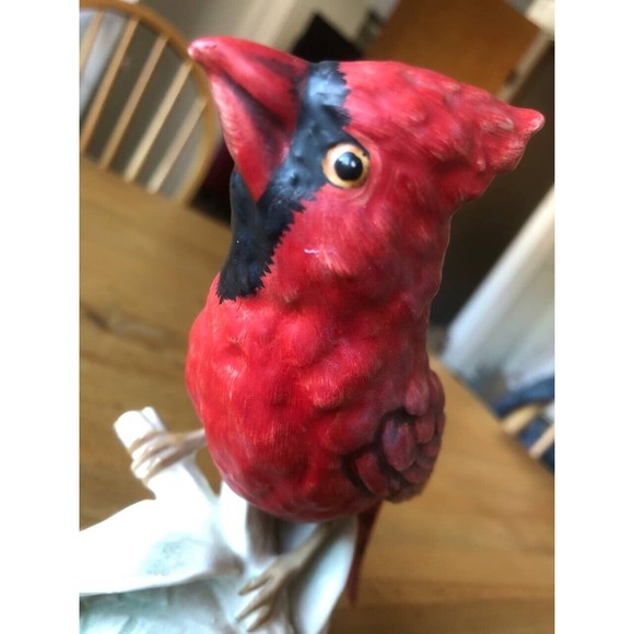Vintage Goebel Red Cardinal Porcelain Bird Figurine 1969 West Germany - Picture 7 of 11